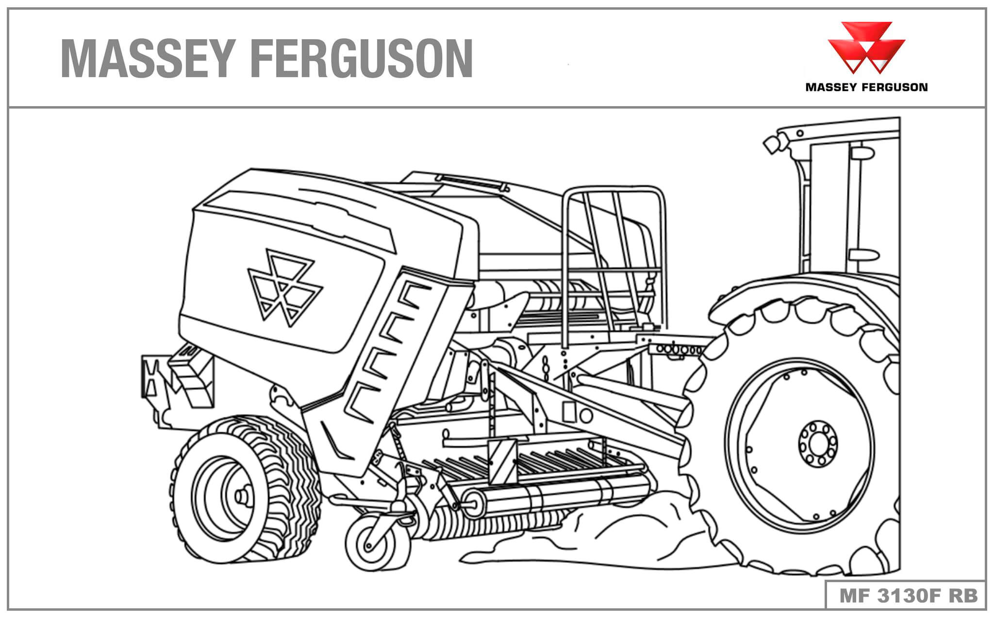 Coloriage Tracteur Massey Ferguson - Settinglocb